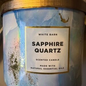 🆕BATH & BODY WORKS Sapphire Quartz 3 Wick Candle*NEW Retired White Barn Scent